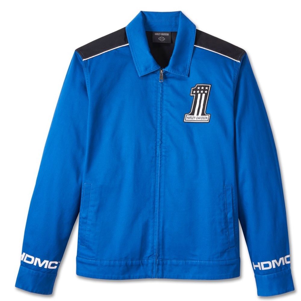 Harley-Davidson #1 Work Jacket | 2XL | Trucker Style Logo Zip-Up Casual